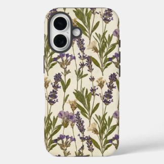 Coques iPhone 16 Vintage Lavender Herbarium Botanical iPhone Case