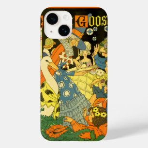 Coque Pour iPhone 14 Vintage Mother Goose lisant des livres aux enfants