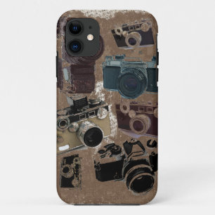 Coque Case-Mate Pour iPhone Vintage Motif d'appareils photo rétro Grunge Ipho