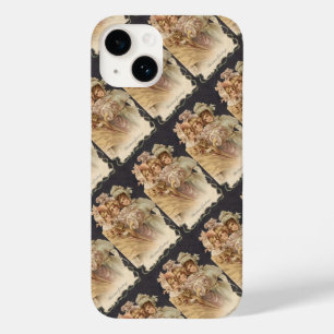 Coque Pour iPhone 14 Vintage Noël des femmes victoriennes