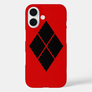 Coques iPhone 16 Vintage noir rouge Takeda Japon Mon art oriental