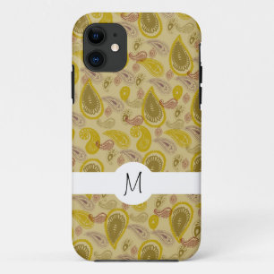 Coque Case-Mate Pour iPhone Vintage Paisley Print Gold Brown
