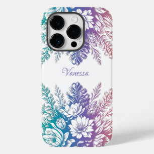 Coque Pour iPhone 14 Pro Vintage Pastel Colorful Floral Design