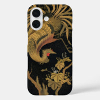 Vintage Phoenix Gold Black Bird japonais