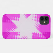 Coques Case-Mate iPhone Vintage purple halftone star (Dos (Horizontal))