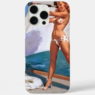 Coques iPhone 16 Pro Max Vintage Retro Elvgren voile voile marin ou Pin-up 