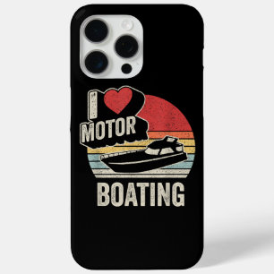 Coque iPhone 15 Pro Max Vintage Rétro J'adore Le Motonautisme Drôle De Nav