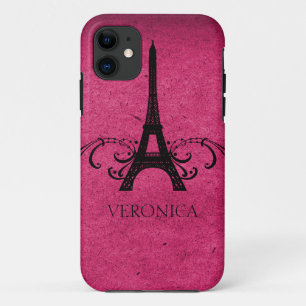 Coque iPhone 11 Vintage rose