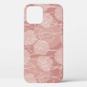 Case-Mate iPhone Case Vintage Tulipes blanches Arrière - plan rose