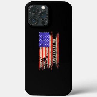 Case-Mate iPhone Case Vintage USA American Flag Brazilian Jiu Jitsu Dad