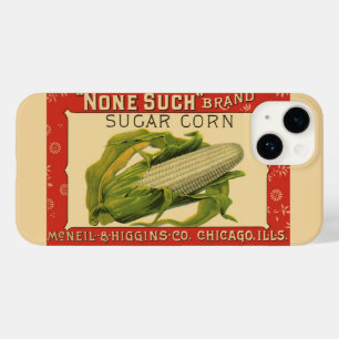 Coque Pour iPhone 14 Vintage Vegable Étiquette Art, Aucun Telle Maïs Su