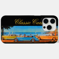 VINTAGE VOITURES SUR LA ROUTE DE LA PLAGE Bleu Jau