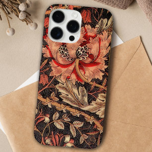 Coques iPhone 16 Pro Max Vintage William Morris Honeysuckle Motif