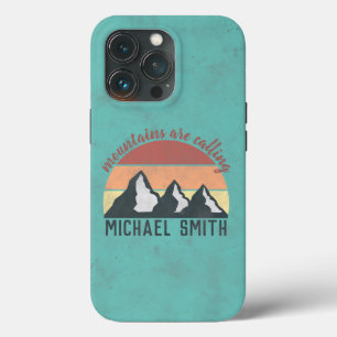 Case-Mate iPhone Case Vintages pastels montagnes appellent monogram