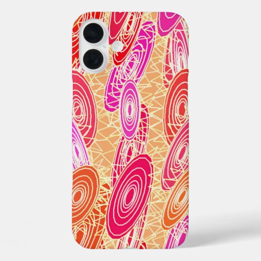 Coques Case-Mate iPhone "Vinyl Jazz" abstrait - orange, fuchsia, rose (Verso)