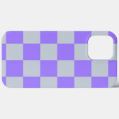 Coques Case-Mate iPhone Violet À damiers En vichy Motif (Verso (horizontal))