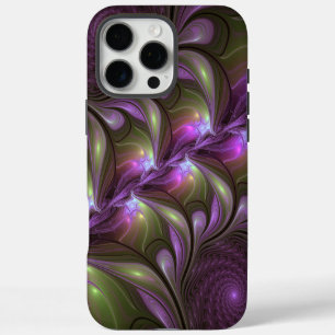 Coques iPhone 16 Pro Max Violet Abstrait violet violet kaki fractal