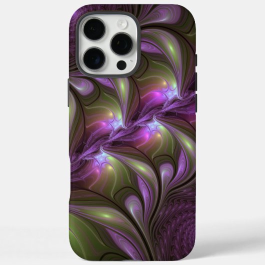 Coques Case-Mate iPhone Violet Abstrait violet violet kaki fractal (Verso)