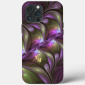 Coques Case-Mate iPhone Violet Abstrait violet violet kaki fractal (Verso)