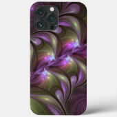 Coques Case-Mate iPhone Violet Abstrait violet violet kaki fractal (Verso)