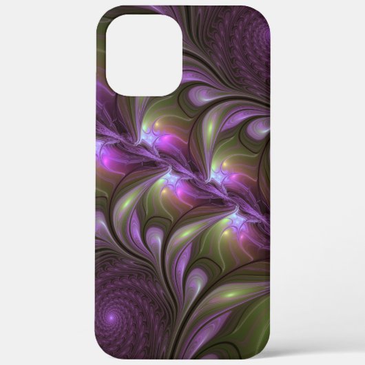 Coques Case-Mate iPhone Violet Abstrait violet violet kaki fractal (Verso)