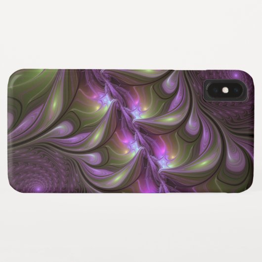 Coques Case-Mate iPhone Violet Abstrait violet violet kaki fractal (Dos (Horizontal))