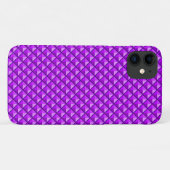 Coques Case-Mate iPhone Violet améthyste, aspect émail, grille cloutée (Dos (Horizontal))