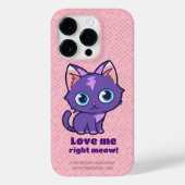 Coques Case-Mate iPhone Violet Anime Chat Vector Art Rose (Verso)