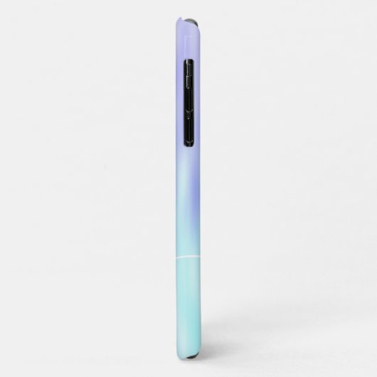 Coques Case-Mate iPhone Violet Aqua Blue Pastel Ombre Chic Script Monogram (Dos/Gauche)