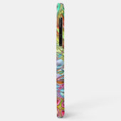 Coques Case-Mate iPhone Violet Aqua Turquoise Orange Rose Retro Swirls Art (Dos/Gauche)