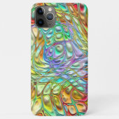 Coques Case-Mate iPhone Violet Aqua Turquoise Orange Rose Retro Swirls Art (Dos)