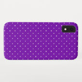 Coques Case-Mate iPhone violet avec pois blancs (Dos (Horizontal))