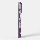 Coques Case-Mate iPhone Violet blanc À damiers Polka Dot Floral Damask Art (Verso / Droite)