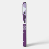 Coques Case-Mate iPhone Violet blanc À damiers Polka Dot Floral Damask Art (Verso / Gauche)