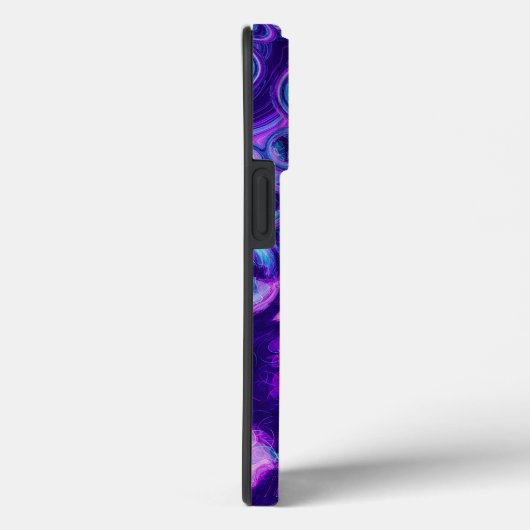Coques Case-Mate iPhone Violet, Bleu, Marbre Rose Bokeh Fluid Art (Verso / Droite)