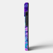 Coques Case-Mate iPhone Violet, Bleu, Marbre Rose Bokeh Fluid Art (Verso / Gauche)