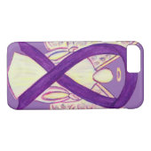 Coques Case-Mate iPhone Violet de sensibilisation Ruban Angel personnalisé (Dos (Horizontal))