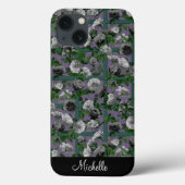 Coques Case-Mate iPhone Violet Élégant Roses floraux (Verso)