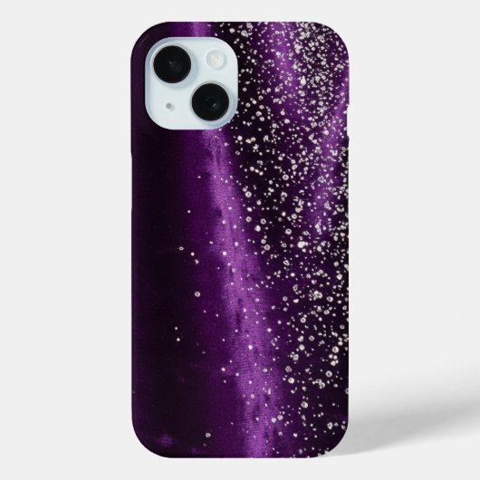 Coques Case-Mate iPhone Violet et diamants - Éblouissant (Verso)