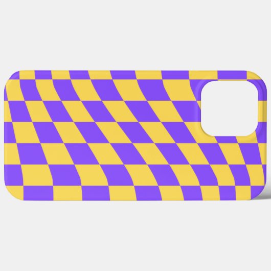 Coques Case-Mate iPhone Violet et jaune rétro (Verso (horizontal))