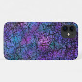 Coques Case-Mate iPhone Violet et noir Abstrait Line Art unique (Dos (Horizontal))