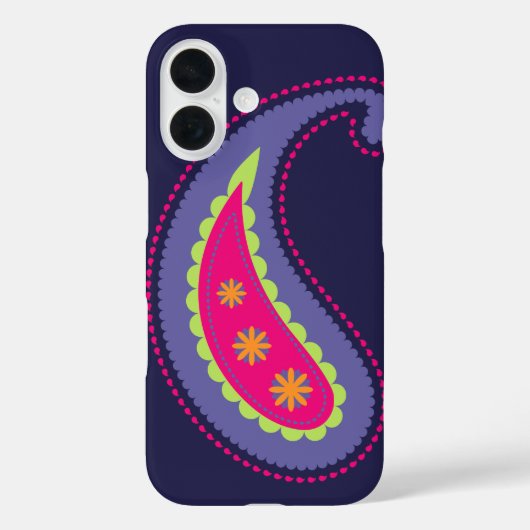 Coques Case-Mate iPhone Violet et Rose Paisley (Verso)
