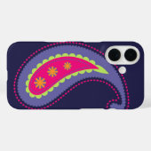 Coques Case-Mate iPhone Violet et Rose Paisley (Verso (horizontal))