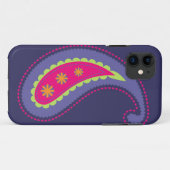 Coques Case-Mate iPhone Violet et Rose Paisley (Dos (Horizontal))
