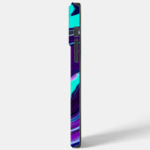 Coques Case-Mate iPhone Violet et Turquoise Abstrait Fluid Art (Verso / Gauche)