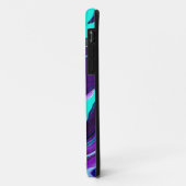 Coques Case-Mate iPhone Violet et Turquoise Abstrait Fluid Art (Dos/Gauche)