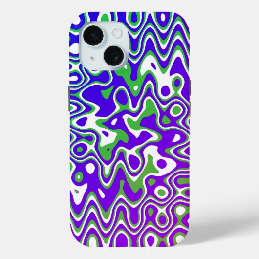 Coques Case-Mate iPhone [Violet et vert] Tourbillons Op-Art (Verso)