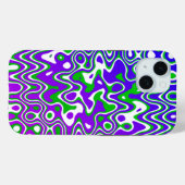 Coques Case-Mate iPhone [Violet et vert] Tourbillons Op-Art (Verso (horizontal))