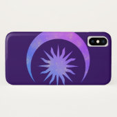 Coques Case-Mate iPhone Violet Indigo Pourpre Lune & Soleil Zen (Dos (Horizontal))