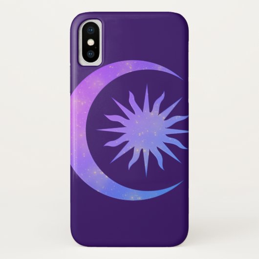 Coques Case-Mate iPhone Violet Indigo Pourpre Lune & Soleil Zen (Dos)